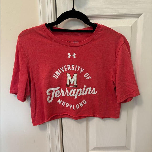 Under Armour University of Maryland UMD Cropped T Shirt - Picture 1 of 3